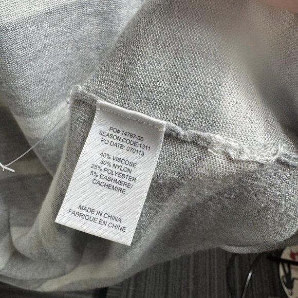 Splendid white and gray striped open long sleeve cardigan sweater - Picture 8 of 8